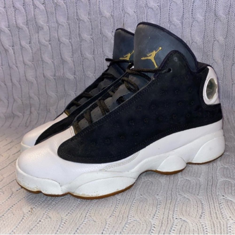 Jordan 13 City Of Flight Sneakers Black and White Jordan’s 5.5Y 7 Women